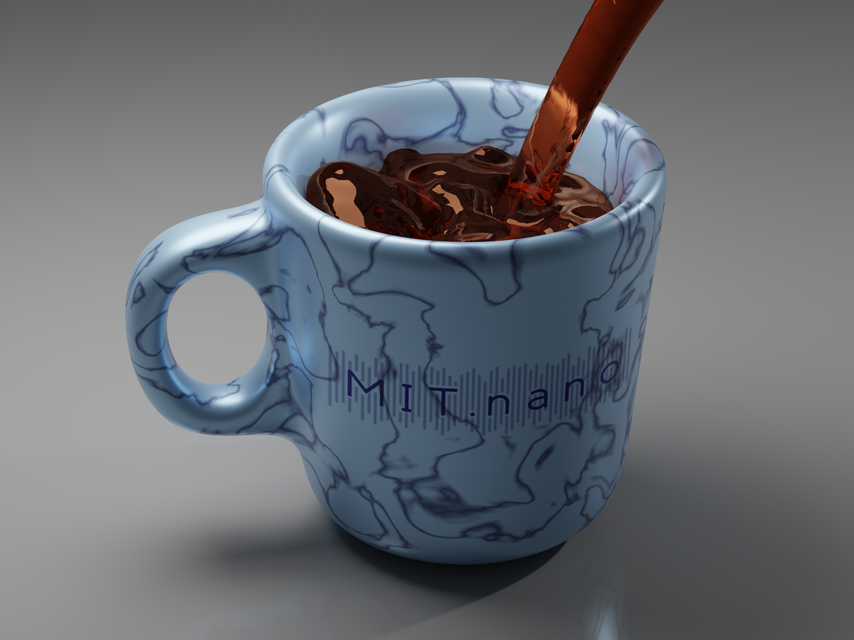 A mug created in blender
