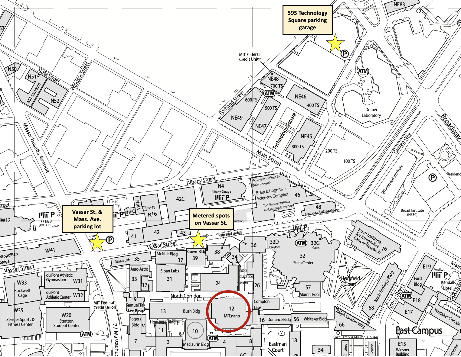 Map of parking near MIT.nano