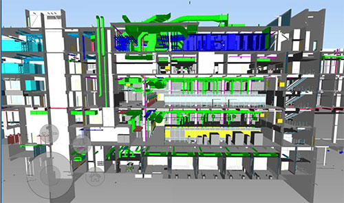 3D MEPFP coordination model- building section