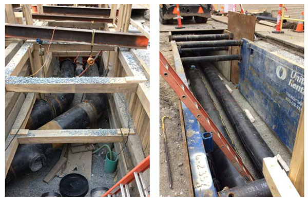 Chilled water pipe installation