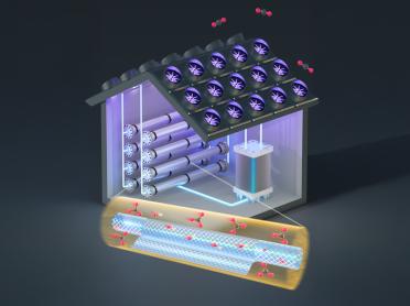 Using nanoscale filtering membranes, researchers at MIT have added a simple intermediate step that makes the process of removing carbon dioxide from the air more efficient.