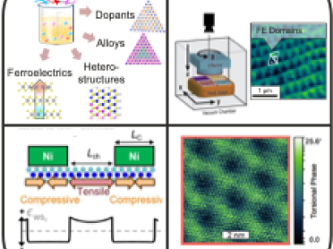 Four quadrants showing research images