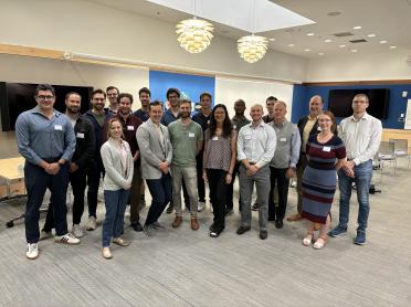 Founders and representatives from the latest START.nano cohort gather at MIT.nano.